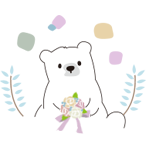 ブーケのマスコットイラスト