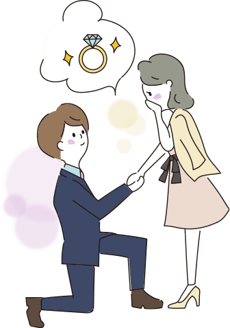 プロポーズするイラスト