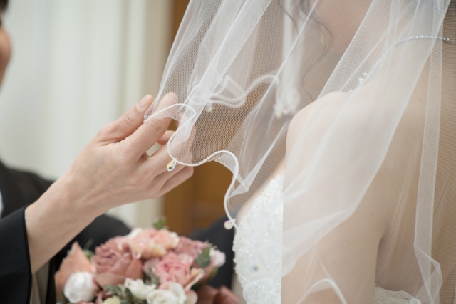 結婚式、花嫁の写真