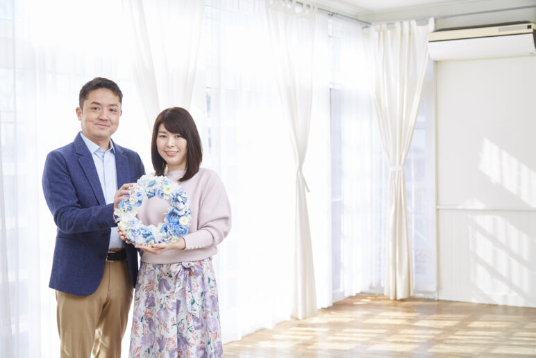 ブライダルサロンブーケ仲人夫婦カウンセラー写真